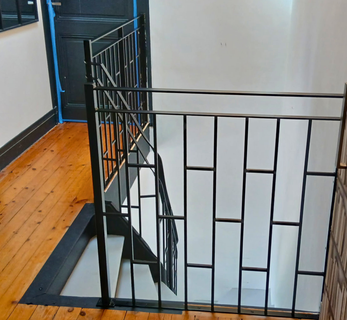 Garde-corps escalier façon Mondrian
